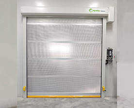 白色网纱透气防蚊虫快速门